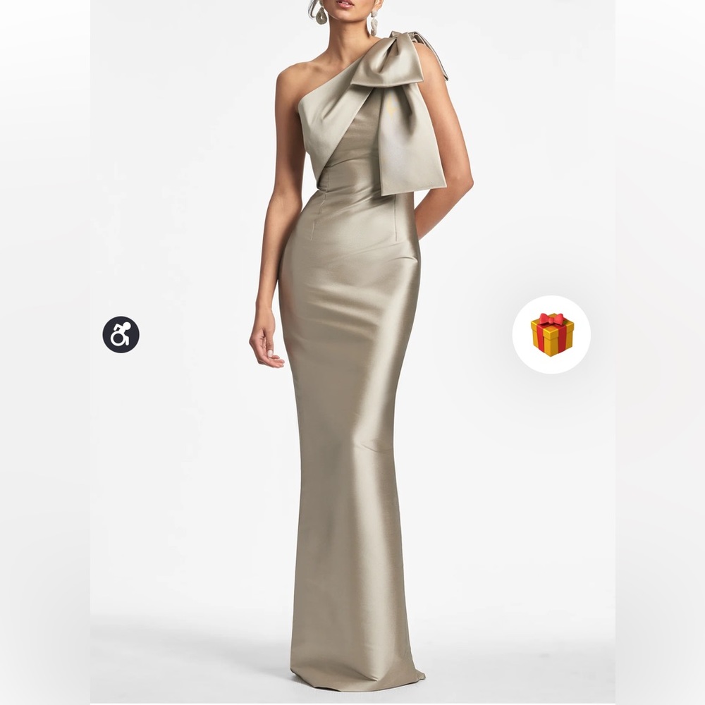 Sachin & babi - Bonnie Gown - Asymmetric One-Shoulder Column Dress With Bow